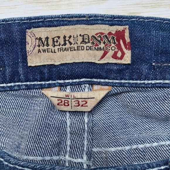 MEK Women's Boot Cut Jeans - Dark Blue - Picture 10 of 13